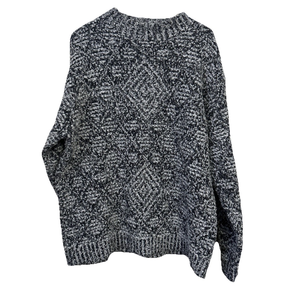 Vintage Jantzen Sweater L Grey Diamond Pattern Wool Blend‎